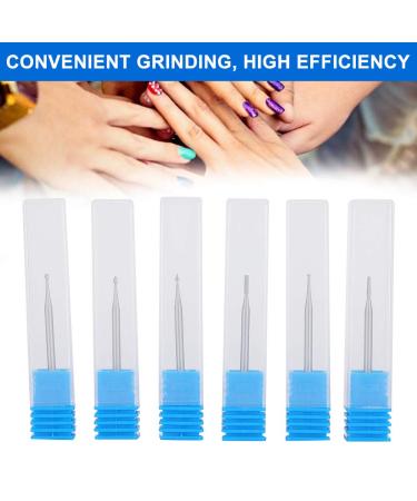 6pcs Tungsten Steel Electric Nail Art Drill Heads | Manicure Grinding Tools - 1.4mm - Buy Online on SooperMarket.com