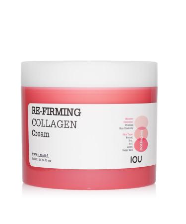 WELCOS IOU Collagen Cream | Intensive Face Care for Long-Lasting Hydration | Re-firming & Nourishing w/Allatonin Panthenol Ceramide | Skin Barrier | Korean Skin Care | 300ml / 10.14 Fl. oz