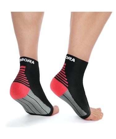 Rymora Plantar Fasciitis Support Socks -Extra Large Arch Heel and Ankle Compression Socks -Flexible Foot Support Socks for Men and Women -Black Black (One Pair) Extra Large: 29-33cm arch circumference