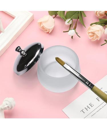 Crystal Glass Nail Art Dappen Dish with Cover - Acrylic Powder Liquid Container for Beauty Art Nails | HJ-NAPB025 - Buy Online on SooperMarket.com