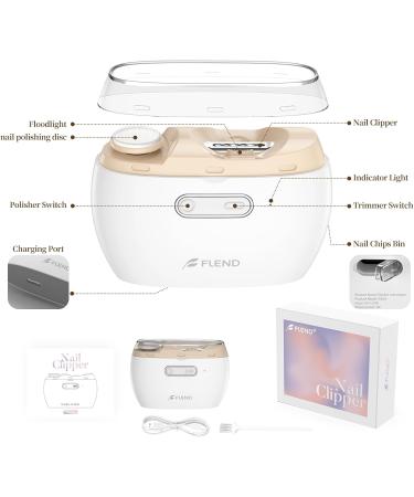 Electric Nail Clipper Nail Trimmer Nail Polisher 2 in-1 Automatic Nail Clipper 2 Speed Fingernail Clippers Nail File with Light Women Manicure Set Nail Clippers for Baby Kids Seniors Weak Hands Mjq-fu0913-01 - Buy Online on SooperMarket.com