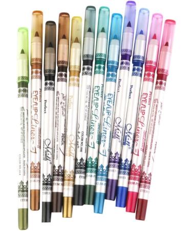 Jojomis 12 Pencil Pen Waterproof Eye-Liner for Eyes Makeup Beauty Comestic - Buy Online on SooperMarket.com