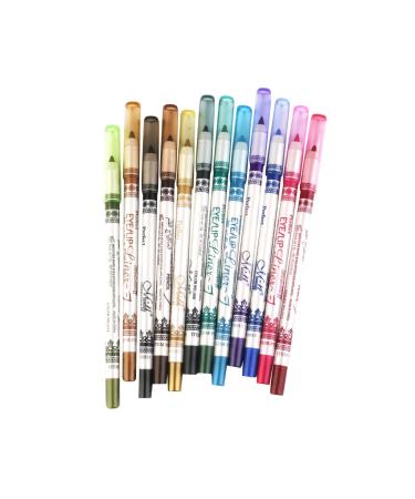 Jojomis 12 Pencil Pen Waterproof Eye-Liner for Eyes Makeup Beauty Comestic