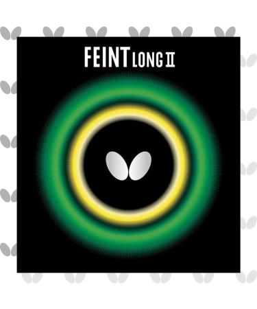 Butterfly Feint Long II Table Tennis Rubber Sheet - OX, 0.5 mm, 1.1 mm, or 1.3 mm Sponge - Red or Black - 1 Long Pips Butterfly Table Tennis Rubber Sheet - Professional Table Tennis Rubbers 1. 3 Black