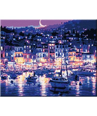 Colour Talk DIY Painting  Paint By Number Kit- Quiet Moonlight 16 * 20 Inch.