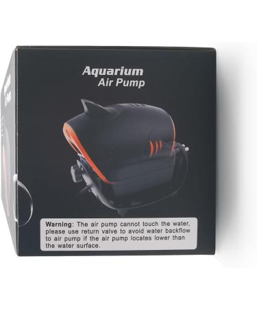 Fedour 4W Quiet Aquarium Air Pump - Dual Output Oxygen Pump for 50-700L Fish Tanks with LED Decor & All Accessories - Buy Online on SooperMarket.com