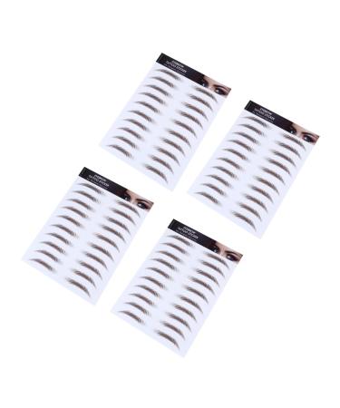 WOFASHPURET Fake Eyebrow Stickers 4pcs Authentic for Semi Supplies Men Grooming Brow Shaper Like Tools Stimulation Fake