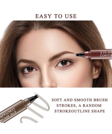 Upgrade Waterproof Microblading Eyebrow Pen - 24HR Long Lasting, Smudge-proof, Natural Look - Light Brown - Buy Online on SooperMarket.com