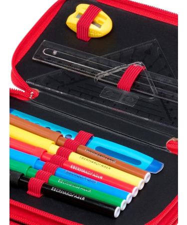 FC Bayern Munich Double Case - Stripes - Red-White Filled Pencil Case with Bookmark | Shop FCB Merchandise - Buy Online on SooperMarket.com