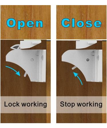 Upgraded Magnetic Cabinet Locks (32Locks and 6 Keys) Baby Proofing Magnetic Safety Locks with strong Adhesive One Minute Fast Easy and No Drill Installation 32locks+6keys - Buy Online on SooperMarket.com