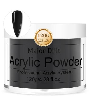 120 g acrylic powder clear acrylic nail powder 4.23 Unzen large capacity professional polymer for 3D French nail manicure extension nail carving durable beauty gifts (black)