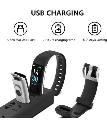 MLanYunS Fitness Tracker: Heart Rate, Sleep, Blood Pressure & Oxygen Monitor - Step Count, Calorie Activity Tracker - Smart Watch Bracelet for Adults - Black - Buy Online on SooperMarket.com