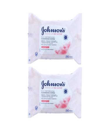 Johnson's Face Care Make Up Be Gone Refreshing Wipes - Pack of 2 50 count (Pack of 1)