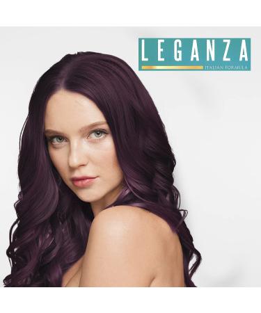Leganza Aubergine Coloring Conditioner - Ammonia and Paraben Free with 7 Natural Oils - Buy Online on SooperMarket.com