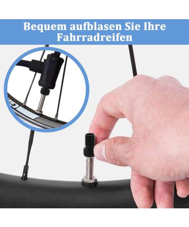4-Piece Bicycle Valve Adapter Set - DV & SV French Valve Adapters with Sealing Ring for Universal Compatibility - Buy Online on SooperMarket.com
