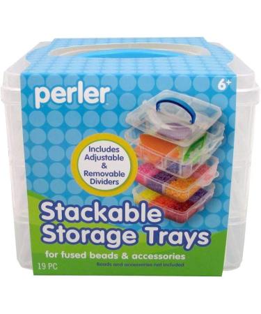 Perler Bead Large Organizer Stackable Storage Container 3pc Set | Square Bead Trays - Buy Online on SooperMarket.com