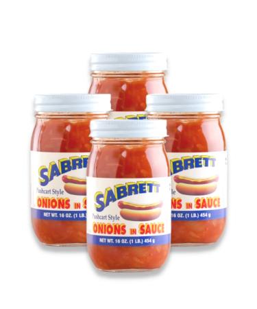 Sabrett Pushcart Style Onions In Sauce, 16 oz (4 Jars)