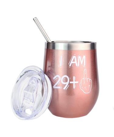 Bokalaka 30th birthday women 30th birthday gift for women stainless steel winegrowers 30th birthday woman birthday gift (350ml 12oz) ros gold