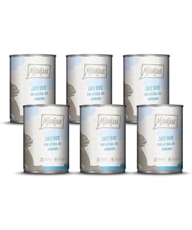 Mjamjam Premium Wet Cat Food - Delicate Duck & Poultry with Carrot - Juicy Chicken - 400g (6 Pack) - Pure Meat Enjoyment - Buy Online on SooperMarket.com