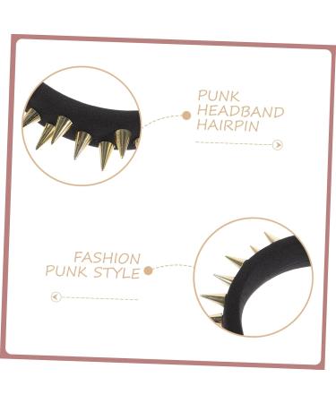 PLAFOPE Studded Black Headband Head Decoration Studded Head Band Punk Headband Punk Accessories Cosplay Headband No Slip Headband for Women Thin Headband Womens Headbands Studded Headband - Buy Online on SooperMarket.com
