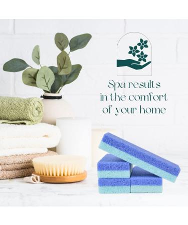 Mantello Foot Scrubber Pumice Stone 4 Pack - Double Sided Dead Skin Remover for Shower and Foot Tub - Pedicure Supplies Feet Scrubber - Buy Online on SooperMarket.com