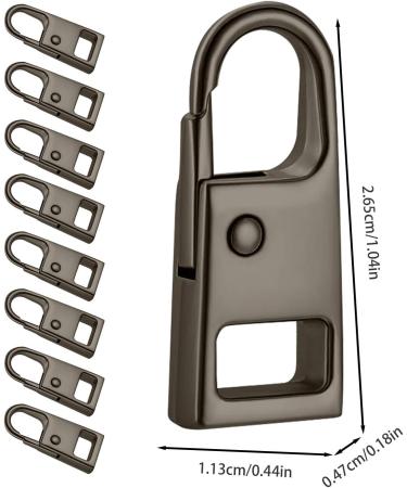 Fovolat Zipper Replacement Pull | Detachable Metal Zipper Pulls for Quick Replacement | Sturdy Removable Zipper Pulls Tab Zipper Handle Fixer for Easy Zipper Repair Black Copper - Buy Online on SooperMarket.com