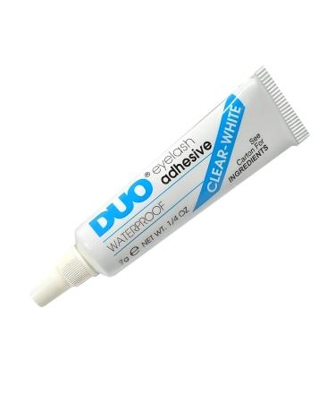 Water-resistant duo eyelash glue skin adhesive for band eyelashes and artificial eyebrows odorless vegan including 10 microbes