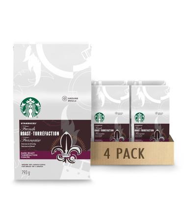Starbucks Ground Coffee French Roast 793g Bag 4 Count 4 count (Pack of 1) Coffee