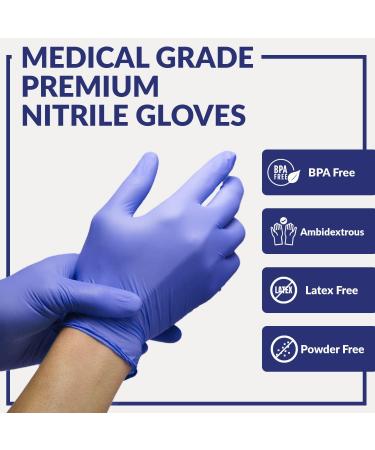 Klex Nitrile Exam Gloves - Medical Grade, Powder & Latex Free, Food Safe, Lavender - 100, 300, 1000 Count - S M L XL - Medium Size - Buy Online on SooperMarket.com