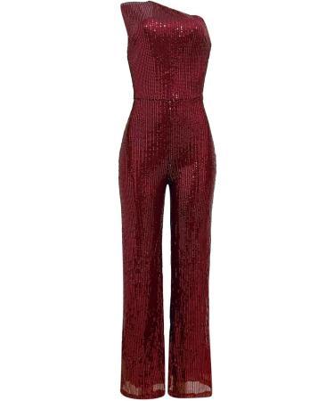 WILLBEST Womens Linen Sleeveless Jumpsuit Dungarees Casual Elastic Waist Adjustable Spaghetti Strap Straight Pants Jumper with Pockets 2137-oyvsw-red-f S - Buy Online on SooperMarket.com