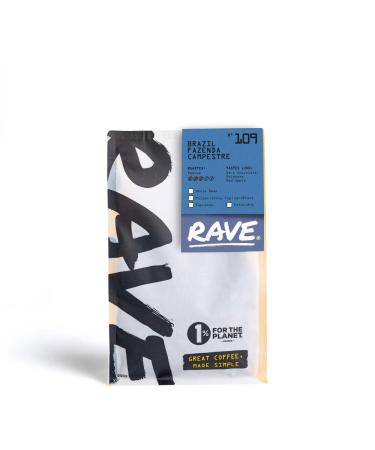 Rave Coffee - Brazil Fazenda Campestre N 109 Single Origin Espresso Grind Freshly Roasted and Ground 250g