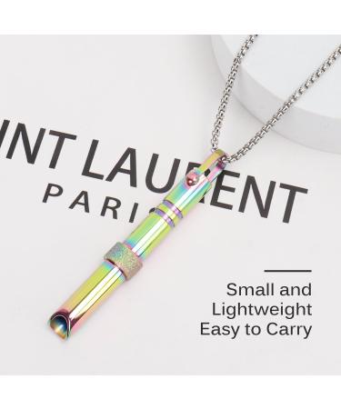 Anxiety Necklace Luwrevc Relief Anxiety Stress Breathing Calming Whistle Necklaces Meditation Mindful Spiritual Items for Men Women Reduce Stress Relaxation Quit Smoking Black Stainless Steel Necklace Multi - Buy Online on SooperMarket.com