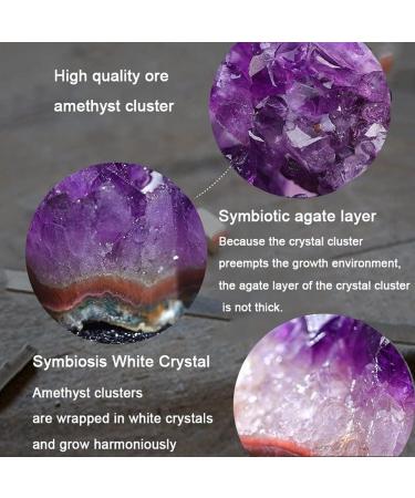 Natural Raw Amethyst Cluster Purple Crystal Cluster Quartz Cluster DIY Jewelry Raw Stone Specimen Home Decoration Crafts Gift HOMEZHOU - Buy Online on SooperMarket.com