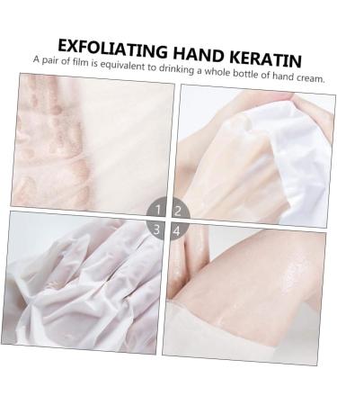 Gogogmee 2 Pairs Hand Exfoliant Cover Moisturizing Gloves Hand Dead Skin Remover Nourishing Hand Cover Hand Care Mask for Hand Moisturizing Gel Socks Non-Woven Fabric White - Buy Online on SooperMarket.com