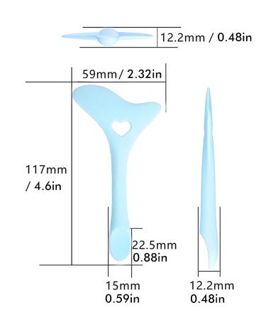 DogieLyn Reusable Silicone Eyeliner Stencil Cat Shape | Eyebrow Pencil & Eyeshadow Applicator Guide Template | Blue Lazy Makeup Tool - Buy Online on SooperMarket.com
