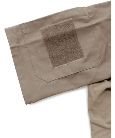 Magcomsen Men's Tactical Short Arm Shirt - Quick Dry Military Combat Polo with 1/4 Zipper & Pockets - Khaki XXL - Buy Online on SooperMarket.com
