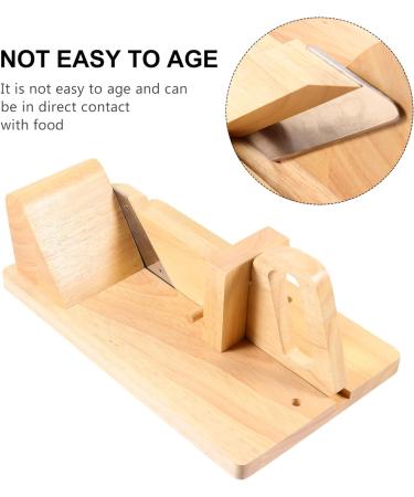 HOLIDYOYO 1pc Ham Cut Sausage Sausage Bratwurst Kitchen Cutting Tool Ham Guillotine Ground Sausage Italian Wood Sausage Metal Cutters Chopper Wooden Hot Dog - Buy Online on SooperMarket.com