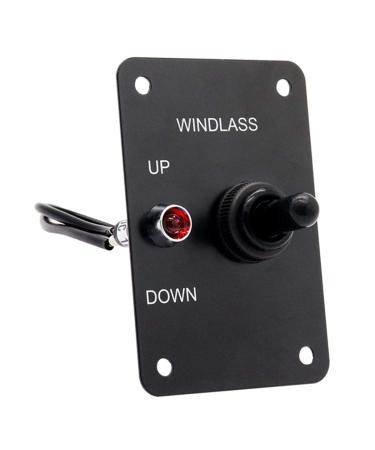 Anchor Windlass Up/Down Rocker Switch Panel Marine Windlass ON-OFF-ON Control Panel With Red LED - Buy Online on SooperMarket.com