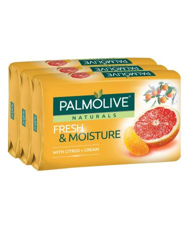Palmolive Naturals Fresh & Moisture with Citrus & Cream Bar Soap - Pack of 6 (80g x 6) - Imported