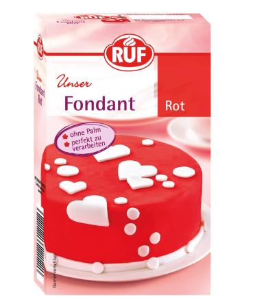 Call fondant red decor-fondant palm oil-free for shaping roses grinding and figures ideal for covering cakes and cupcakes gluten-free 250g 250 g (1 Pack) red