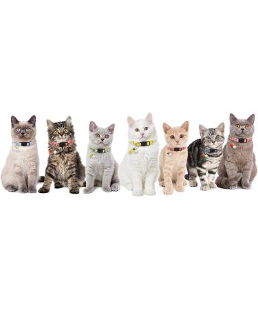 Lafayi 7-Piece Cat Collar Set with Bells & Fruit Pendants | Adjustable Cat Necklaces (18-30cm) | Safe Pet Accessories & Supplies - Buy Online on SooperMarket.com