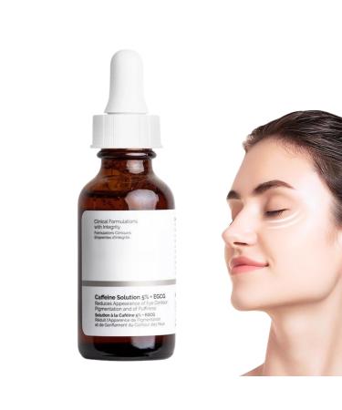 Caffeine Eye Serum - Caffeine Solution 5% + EGCG Under Eye Serum Anti Aging Under Eye Cream for Dark Circles and Puffy Eyes Fade Fine Line Remove Eye Bag Removal 30ml