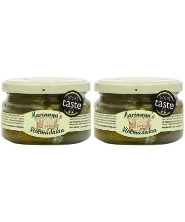 Marianna's Greek Organic Stuffed Vineleaves with Rice - Greek Dolmadakia 200 g (Pack of 2)