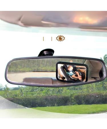VFclar Baby Car Mirror- 360 Degree Adjustable Safety Mirror for Rear Facing Infant - Shatterproof & Crash Tested - Wide Crystal Clear View - Buy Online on SooperMarket.com