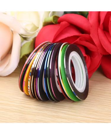 Nail Striping Tape Nail Art Striping Decals Nail Line Sticker DIY Nail Tip Decoration 32PCS Nail Striping Tape - Buy Online on SooperMarket.com