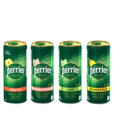 Perrier Flavored Carbonated Mineral Water Variety Pack - 12 Count - 11.15 Fl oz Cans - By Obanic - Refreshing Natural Sparkling Water Assortment - Buy Online on SooperMarket.com