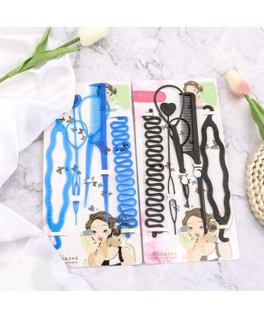 NAIHOD 2 Sets Tail Hair Tool - DIY Hair Loop Styling Set for French Braiding and Ponytails - Buy Online on SooperMarket.com