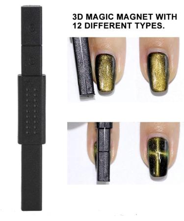 LANTRO JS Cat Eye Nail Magnets Pens Multifunction 3D Cat Eye Magnet Nails Manicure Magnetic Pen Tools UV Painting Gel Nail Polish and Gel Varnish - Buy Online on SooperMarket.com