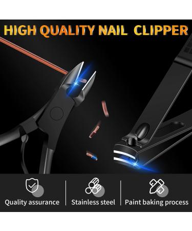 Manicure Set Pedicure Kit 16 Pcs Stainless Steel Nail Clippers Set Professional Nail Care Tools Grooming Kit with Portable Travel Leather Case for Men Women Black - Buy Online on SooperMarket.com