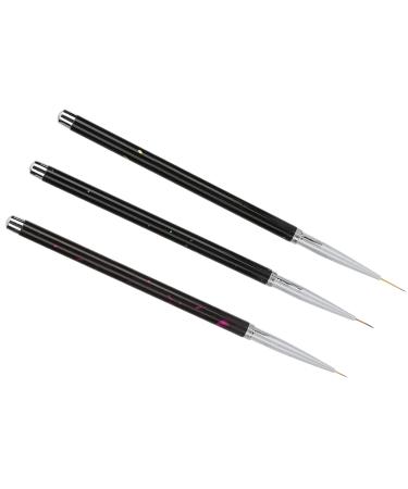 Professional Nail Art Liner Brush Home Nail Dotting Painting Drawing Pen for Nail Art Creation and DIY 3 Pack